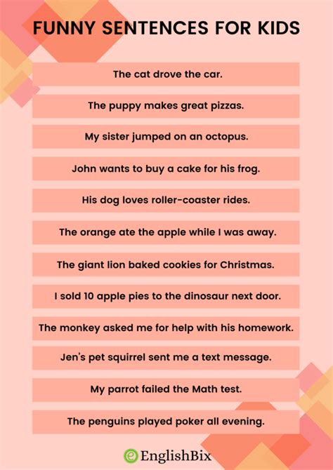 random funny sentences.